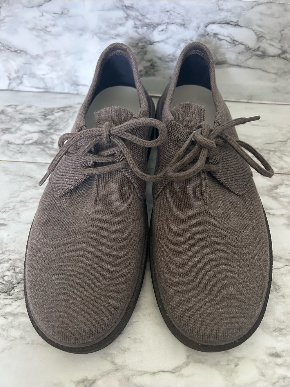Rothy’s men’s size 11 The Monty Sneakers Lace Up dress shoe Gray Wool Blend Shoe - Picture 2 of 11